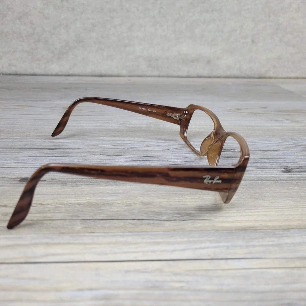 Ray-Ban Eyeglasses RB 4067 689 Brown Rectangular Frames‎ Only 52-16-145